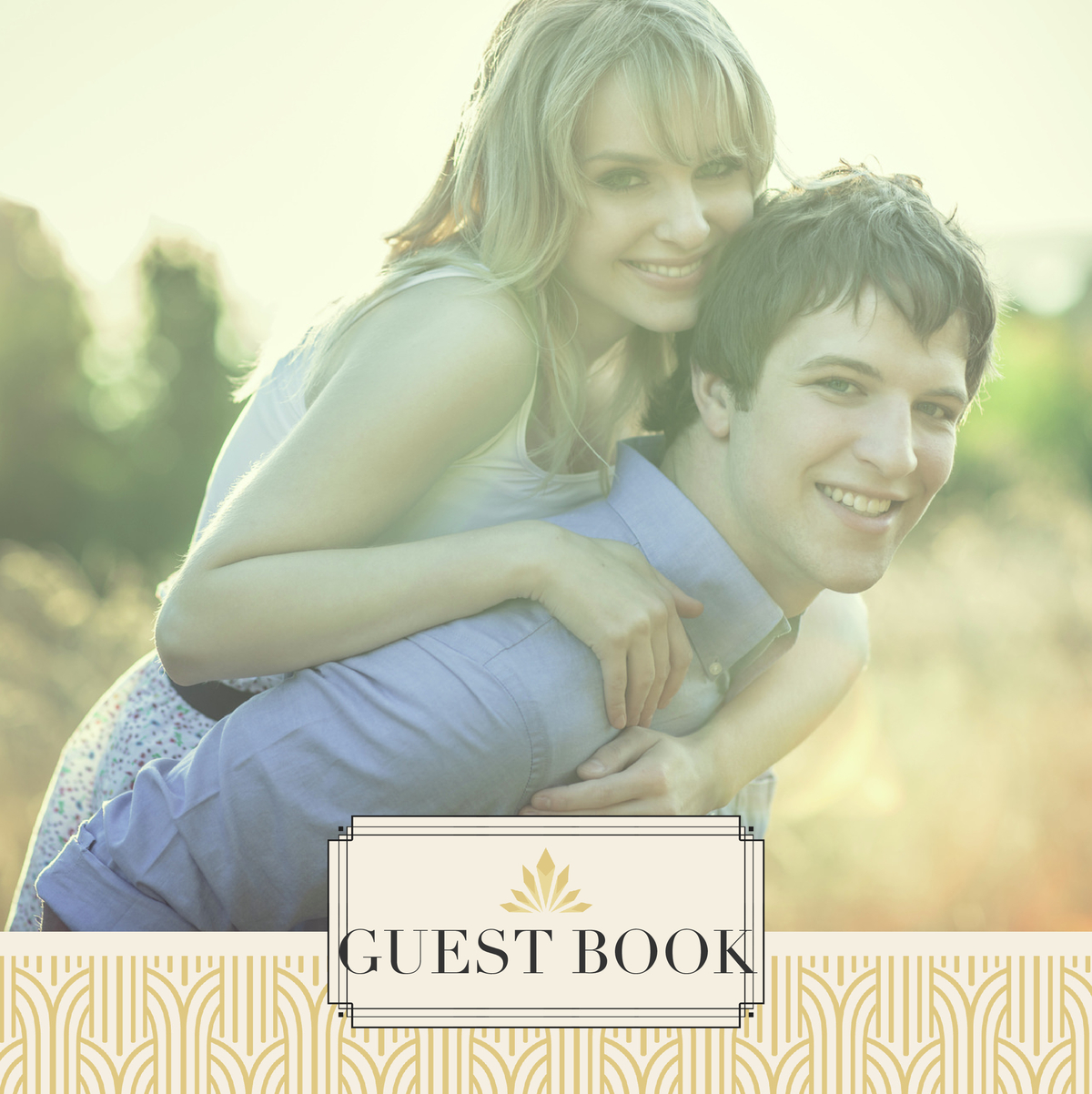 Art Deco Guest Book Wedding Guest Books